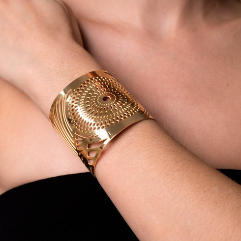 Sonnenaufgang | 18 Karat Gold | Lasergeschnittene Manschette