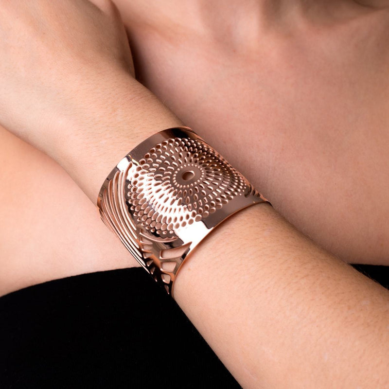 Sonnenaufgang | 18 Karat Roségold | Lasergeschnittene Manschette