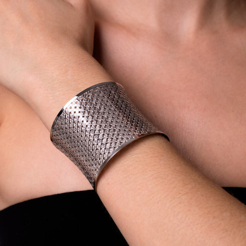 Metropolis | Silber | Lasergeschnittene Manschette