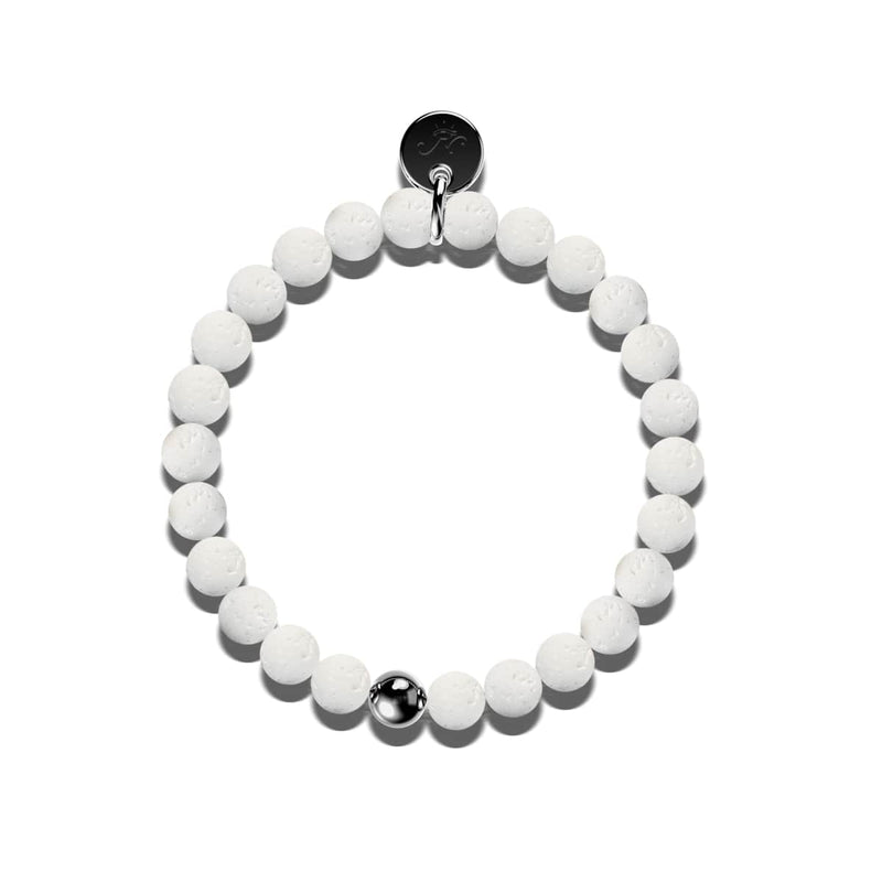 Krakatoa | Rotguss | Diffusorarmband aus weißem Lavastein