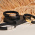 Rotguss | Unendlichkeitsgeflecht | Lederarmband