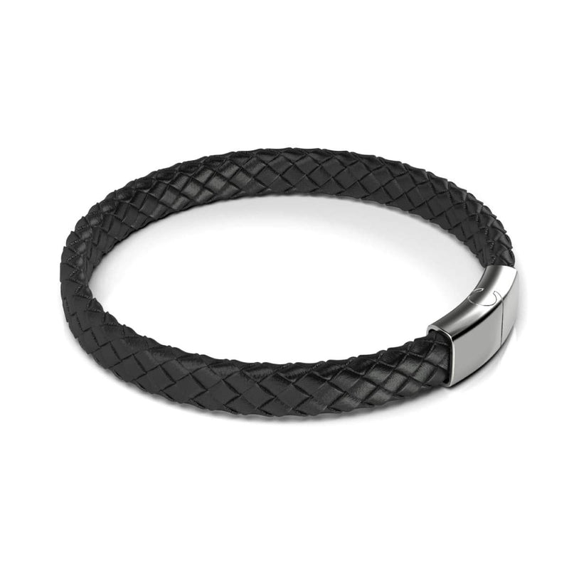 Silber | Unendlichkeitsgeflecht | Mini-Lederarmband