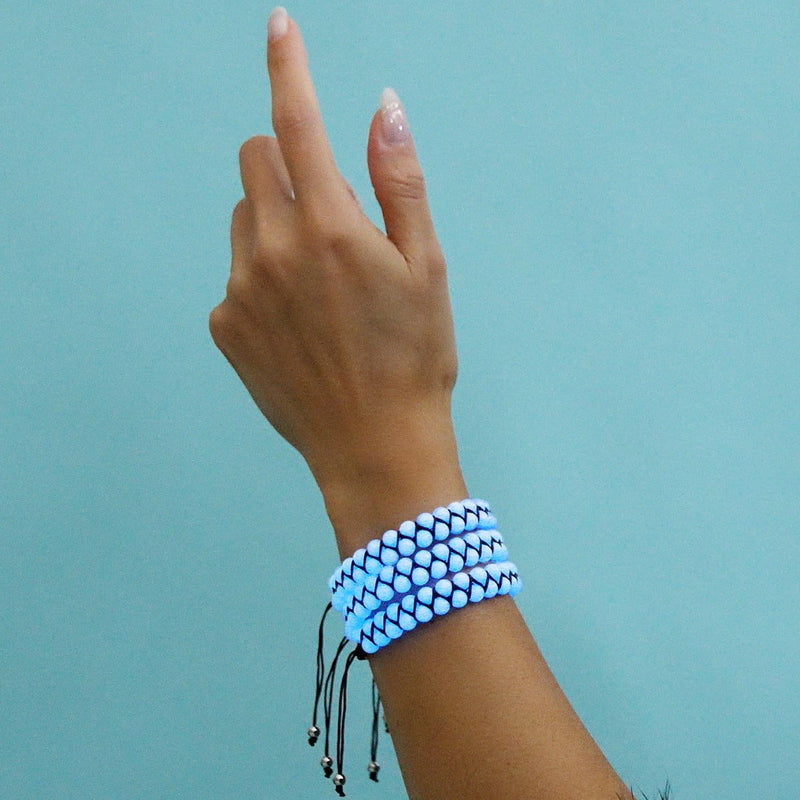 Azurblau | Lumos Keramik | Vitality Makramee Armband