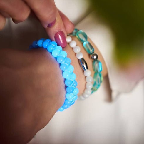 Azurblau x Ultramarin | Lumos Keramik | Vitality Makramee Armband