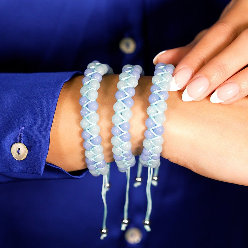 Azurblau x Ultramarin | Lumos Keramik | Vitality Makramee Armband