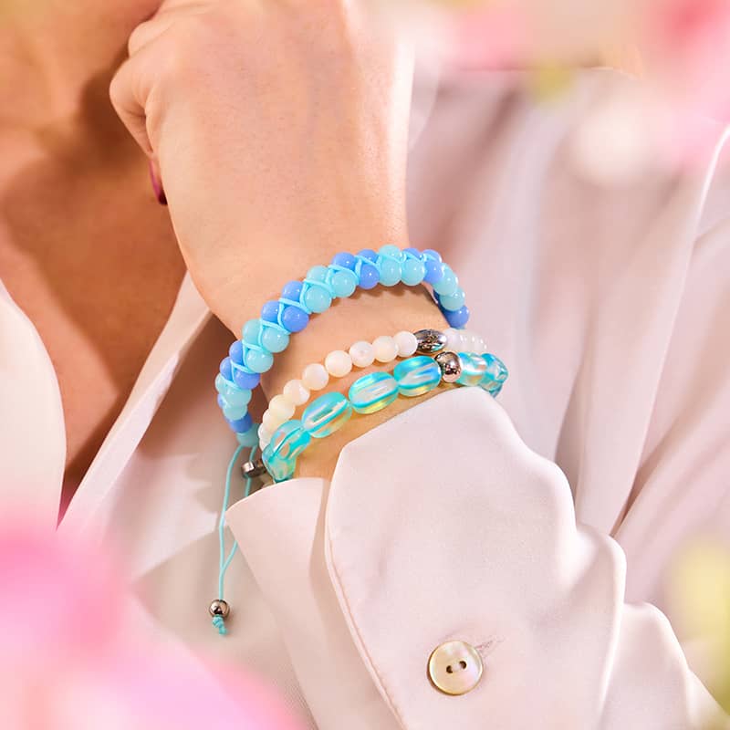 Azurblau x Ultramarin | Lumos Keramik | Vitality Makramee Armband