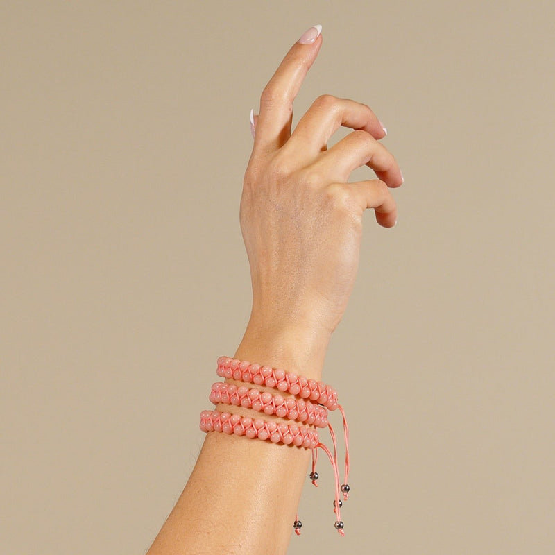 Koralle | Lumos Keramik | Vitality Makramee Armband