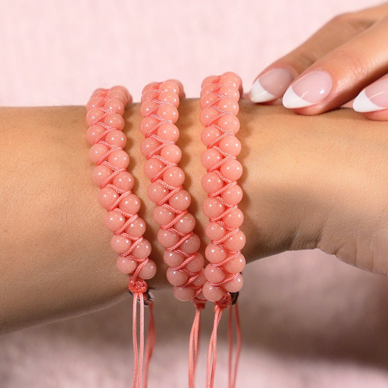 Koralle | Lumos Keramik | Vitality Makramee Armband