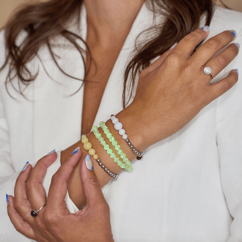 Koralle | Silber | Lumos Keramik-Ausdrucksarmband