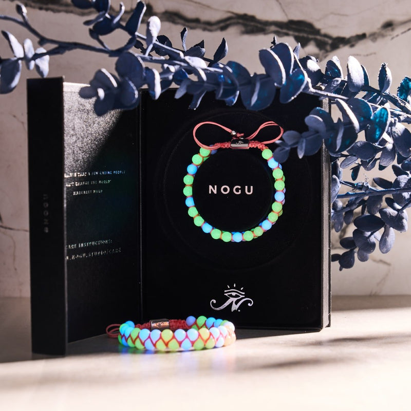 Koralle x Porzellan | Lumos Keramik | Vitality Makramee Armband