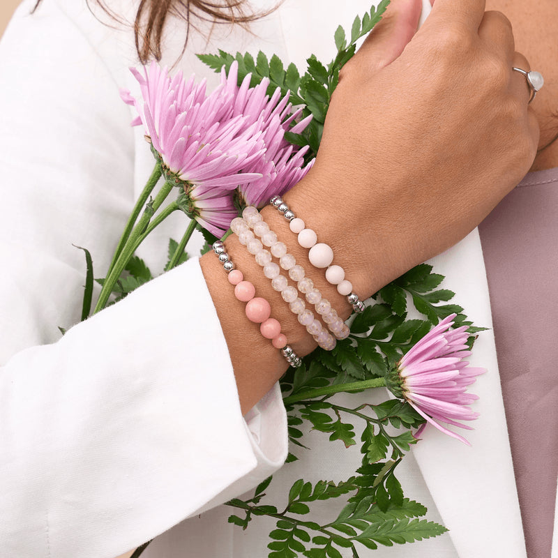 Altrosa | Silber | Lumos Keramik-Ausdrucksarmband