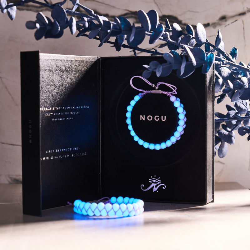 Lila Porzellan | Lumos Keramik | Vitality Makramee Armband