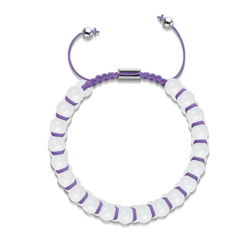 Lila Porzellan | Lumos Keramik | Vitality Makramee Armband