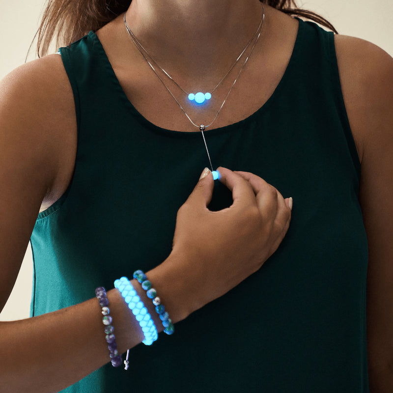 Lila Porzellan | Lumos Keramik | Vitality Makramee Armband