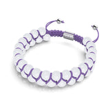 Lila Porzellan | Lumos Keramik | Vitality Makramee Armband