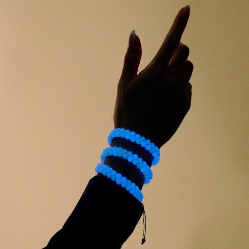 Lila Porzellan | Lumos Keramik | Vitality Makramee Armband