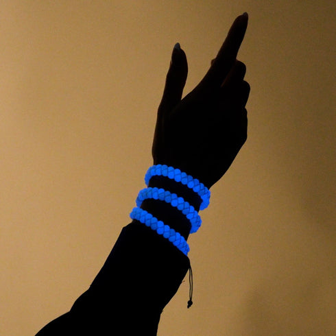 Ultramarin x Porzellan | Lumos Keramik | Vitality Makramee Armband