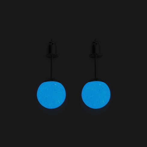Azurblau | 925er Sterlingsilber | Lumos Keramik-Ohrstecker
