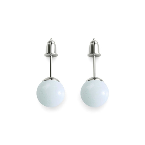 Porzellan | 925er Sterlingsilber | Lumos Keramik-Ohrstecker