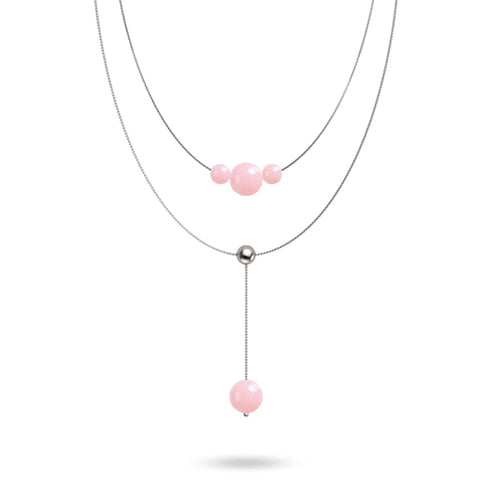 Koralle | Silber | Lumos Keramik Kaskaden Doppelanhänger