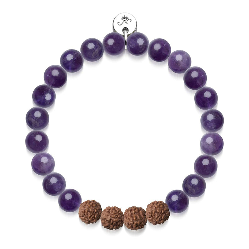 Astral | Amethyst x Rudraksha | Mala Armband