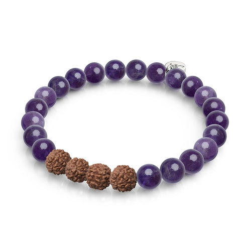 Astral | Amethyst x Rudraksha | Mala Armband