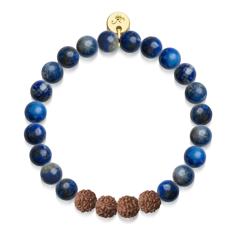 Wahrsagerei | Lapis x Rudraksha | Mala-Armband