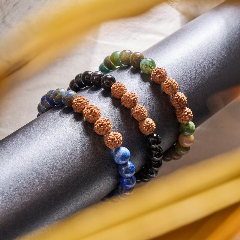 Wahrsagerei | Lapis x Rudraksha | Mala-Armband