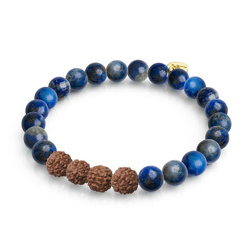 Wahrsagerei | Lapis x Rudraksha | Mala-Armband
