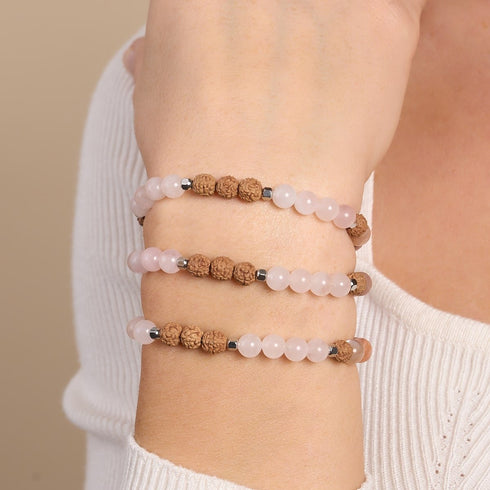 Gesetz der Anziehung | Edelstein Rudraksha | Mala Armband