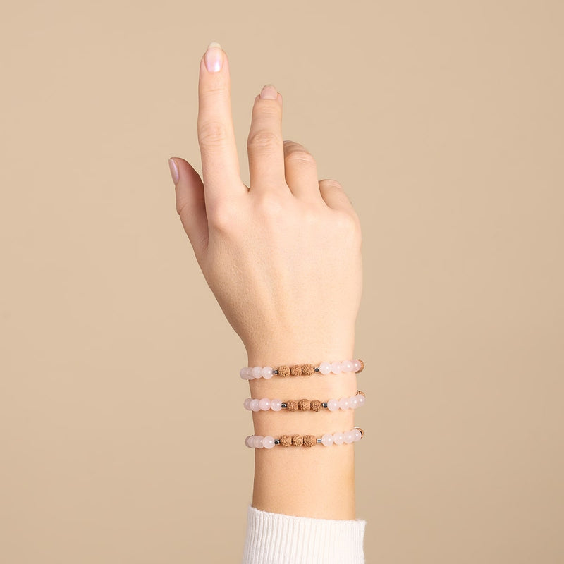 Gesetz der Anziehung | Edelstein Rudraksha | Mala Armband