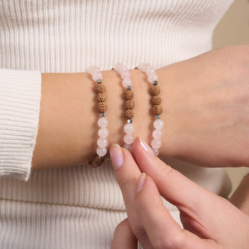 Gesetz der Anziehung | Edelstein Rudraksha | Mala Armband