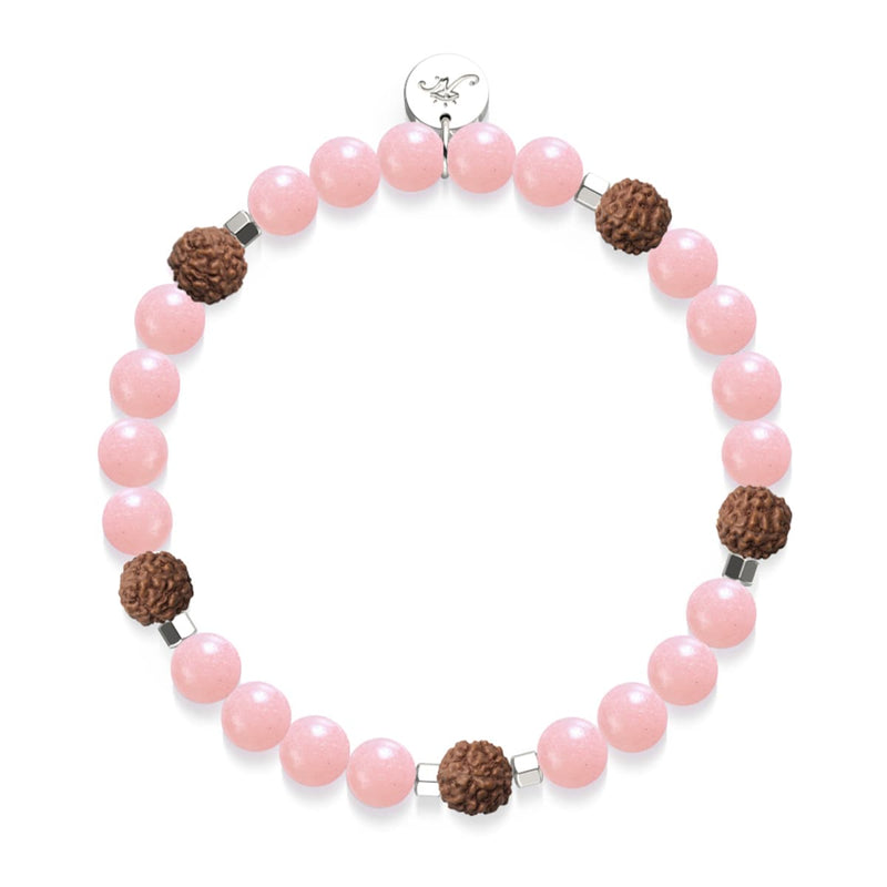 Licht des Nirvana | Edelstein x Lumos Rudraksha | Mala-Armband