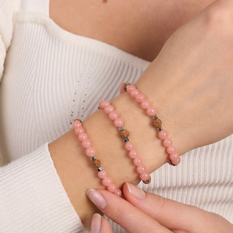 Licht des Nirvana | Edelstein x Lumos Rudraksha | Mala-Armband