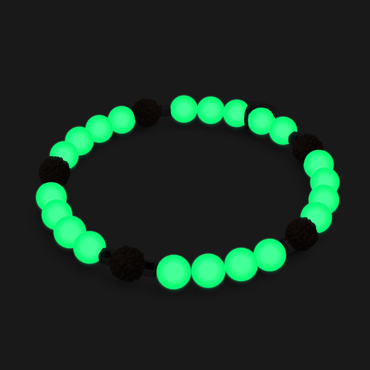 Licht des Nirvana | Edelstein x Lumos Rudraksha | Mala-Armband