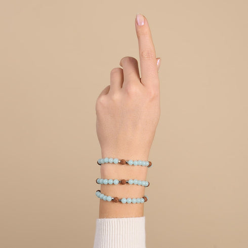 Licht von Samsara | Edelstein x Lumos Rudraksha | Mala-Armband