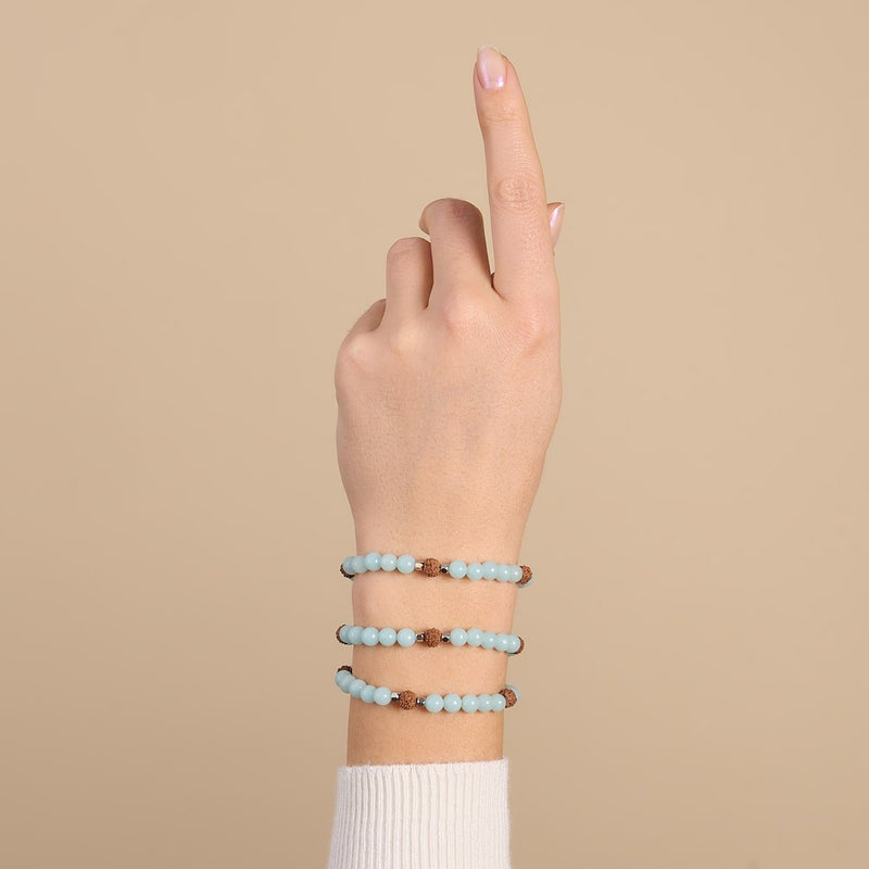 Licht von Samsara | Edelstein x Lumos Rudraksha | Mala-Armband