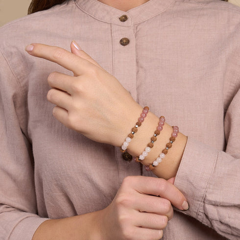 Achtsamkeit | Edelstein Rudraksha | Mala Armband