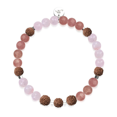 Achtsamkeit | Edelstein Rudraksha | Mala Armband
