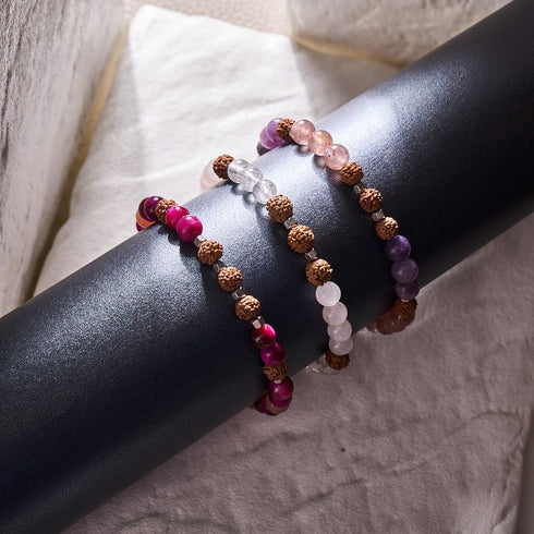 Namaste | Edelstein Rudraksha | Mala-Armband