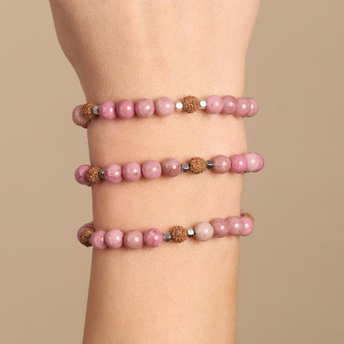 Pfad der Freude | Edelstein Rudraksha | Mala Armband