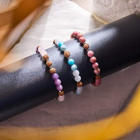 Pfad der Freude | Edelstein Rudraksha | Mala Armband