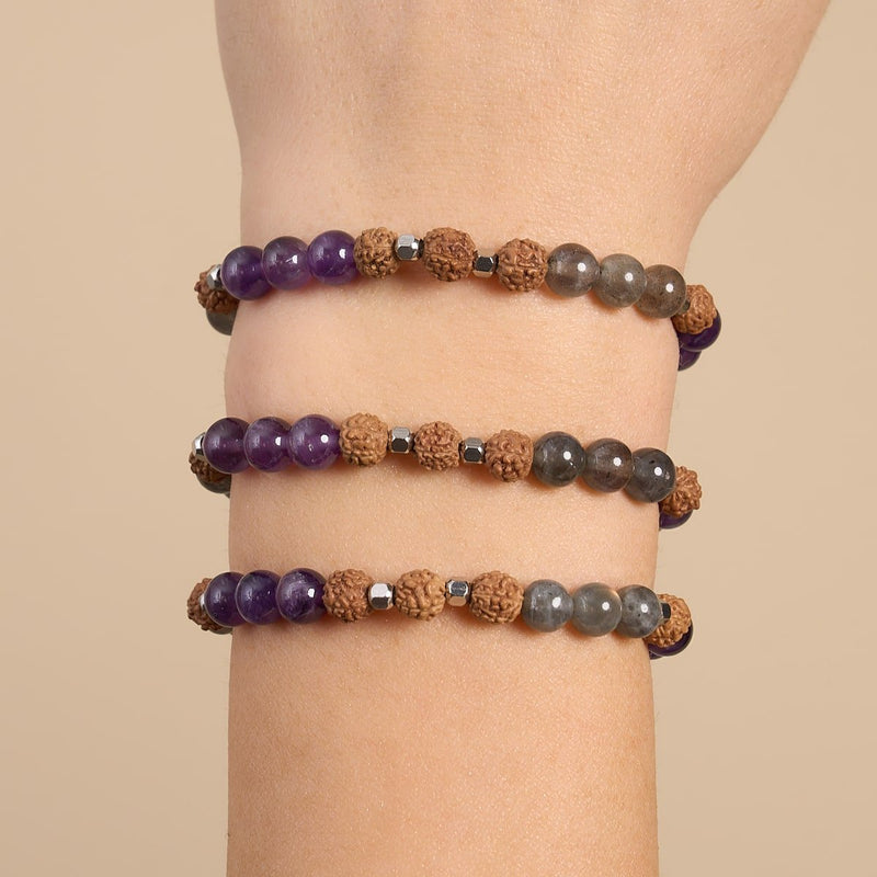 Shaolin Mönch | Edelstein Rudraksha | Mala Armband