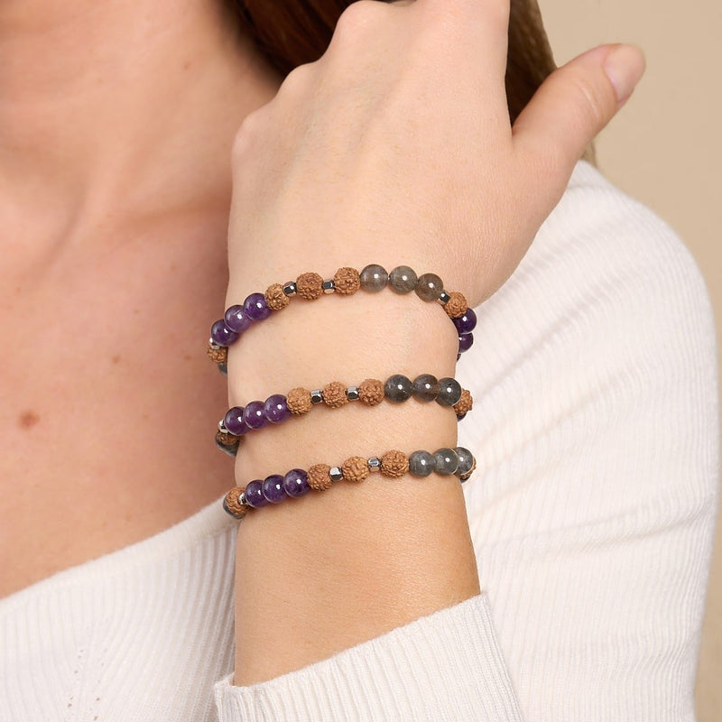 Shaolin Mönch | Edelstein Rudraksha | Mala Armband