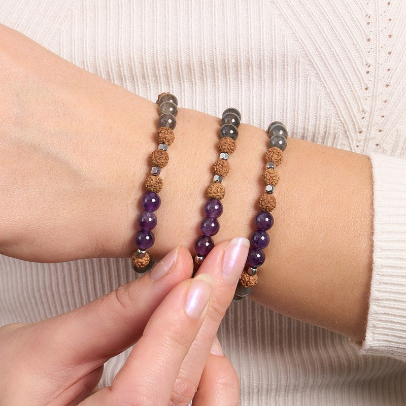 Shaolin Mönch | Edelstein Rudraksha | Mala Armband