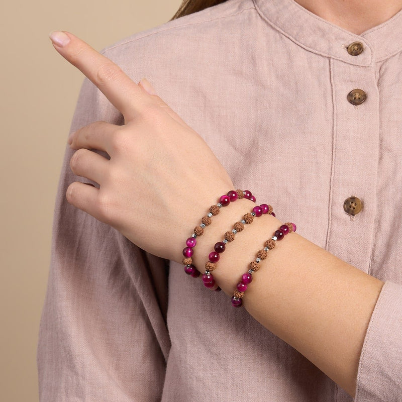 Sonnenwende | Edelstein Rudraksha | Mala Armband