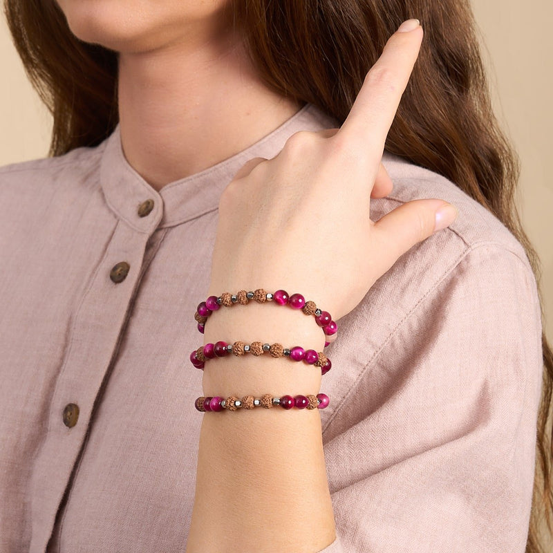 Sonnenwende | Edelstein Rudraksha | Mala Armband