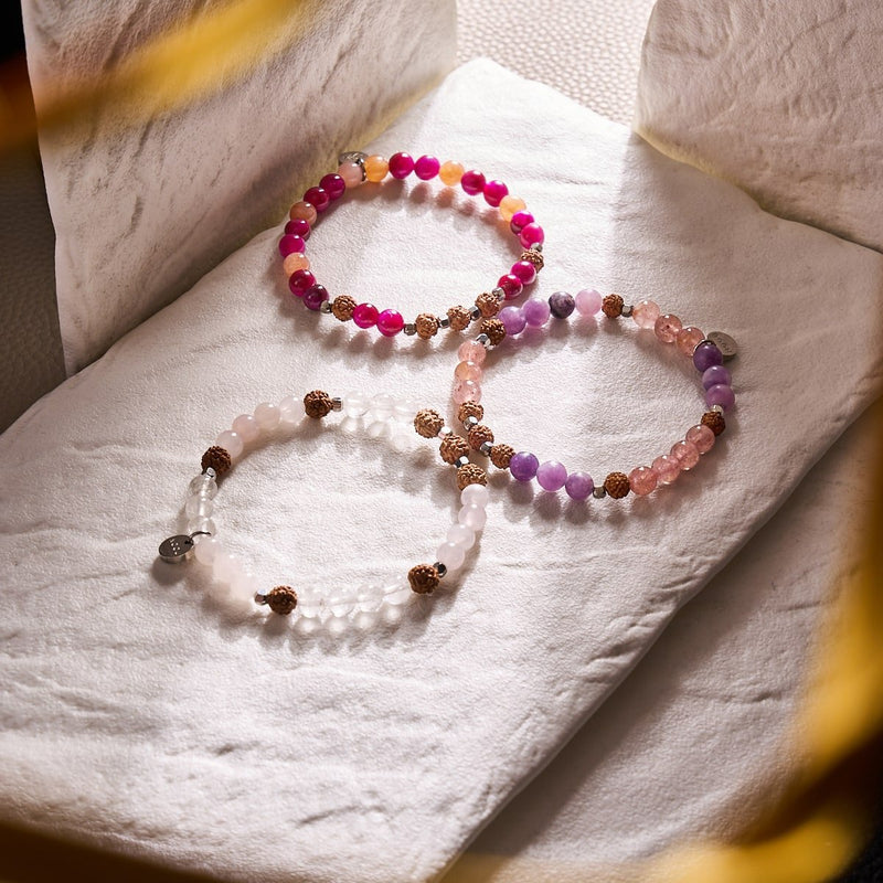 Sonnenwende | Edelstein Rudraksha | Mala Armband