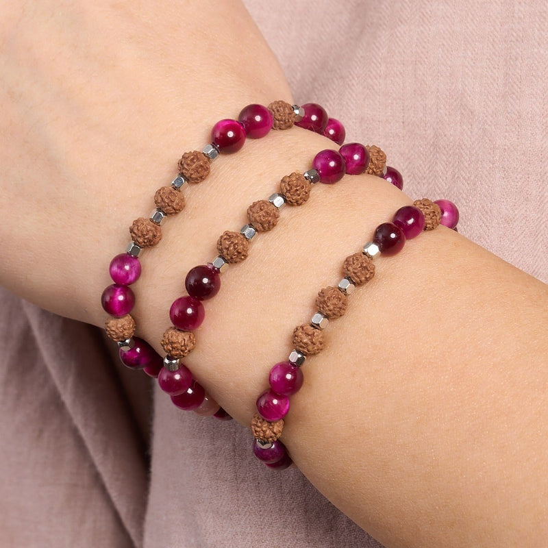 Sonnenwende | Edelstein Rudraksha | Mala Armband