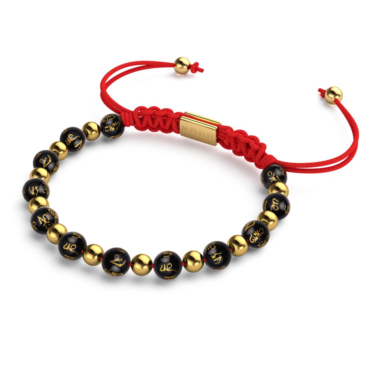 Tibetisches Amulett | Mini-Obsidian-Mantra-Armband